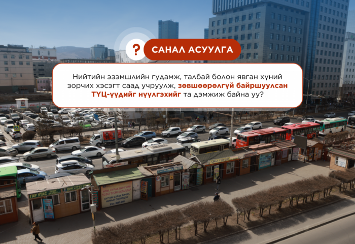 Зөвшөөрөлгүй ТҮЦ-үүдийг нүүлгэх эсэх талаар иргэдээс санал авч эхэллээ
