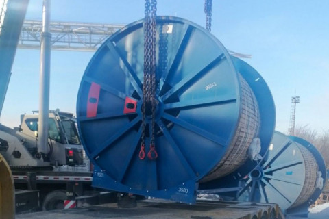 Дүүжин замын тээвэр төслийн ган татлага гаалийн талбайд буулаа