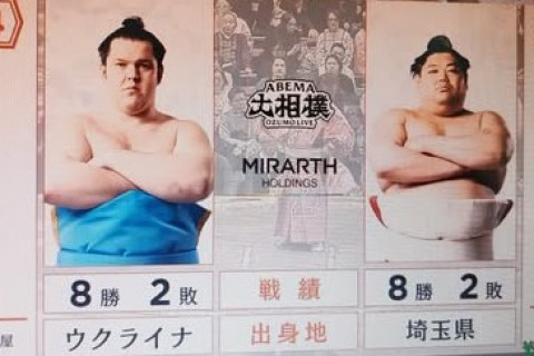 Хацү башёг Озэки Оанишики, Атамифүжи, Аби нар 9 даваатай тэргүүлж байна