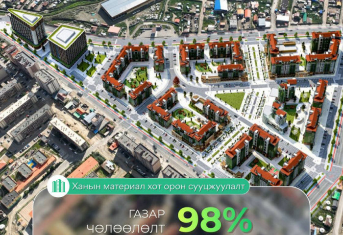 Ханын материал хот орон сууцжуулах төслийн газар чөлөөлөлтийн явц 98 хувьтай байна