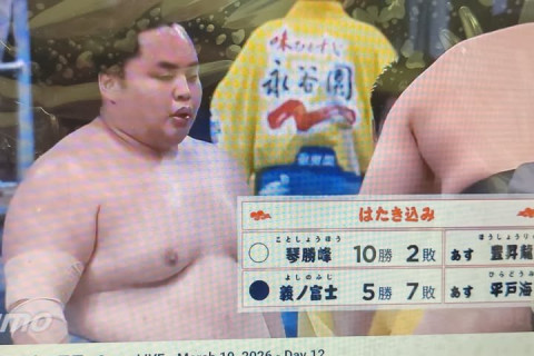 Хару башёг  Сэкиваке Киришима 11 даваатай тэргүүлж явна