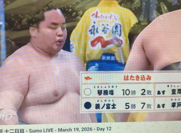 Хару башёг  Сэкиваке Киришима 11 даваатай тэргүүлж явна