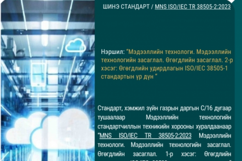 MNS ISO/TR 38505-2:2023 Үндэсний стандартыг шинээр баталлаа