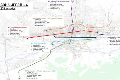 Нийтийн тээврийн шинэ маршрутын төлөвлөлтөөр 74 чиглэлд 1075 автобус үйлчилгээнд гарна