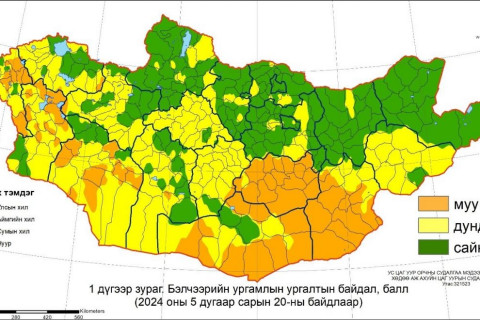 Увс, Завхан, Баянхонгорын зарим, Өвөрхангай, Өмнөговийн цөөн сумдын нутгаар бэлчээрийн ургамлын гаралт хэвийн байна