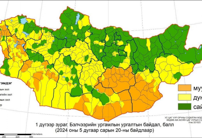 Увс, Завхан, Баянхонгорын зарим, Өвөрхангай, Өмнөговийн цөөн сумдын нутгаар бэлчээрийн ургамлын гаралт хэвийн байна