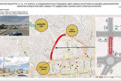 Энэ долоо хоногт таван байршилд нийт 5.3 км авто замыг шинэчилнэ